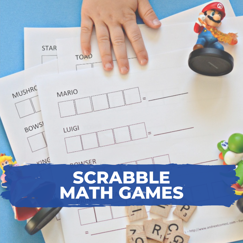 Scrabble math worksheets