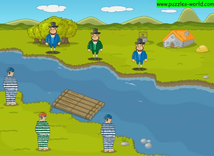 Three robbers and three merchants River crossing puzzle