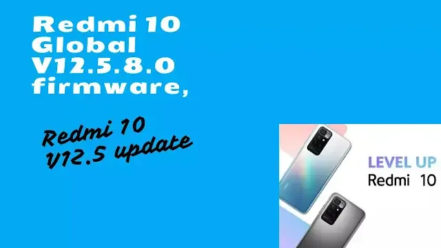 Redmi 10 Global MIUI V12.5.8.0 firmware