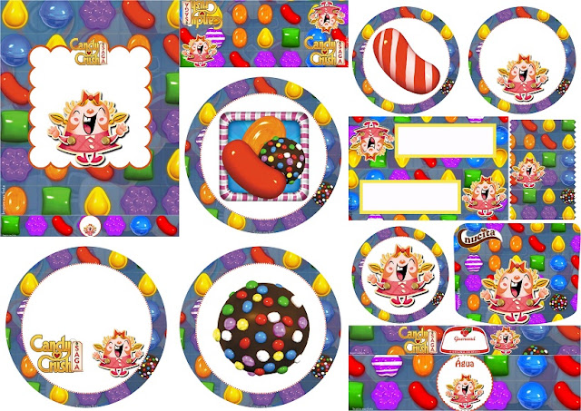 Candy Crush Party: Free Printable Candy Bar Labels.