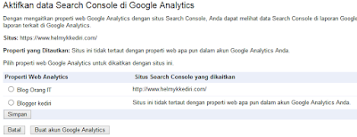3. Melalui Google analytic