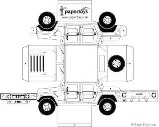 Brinquedo de Papel - Hummer