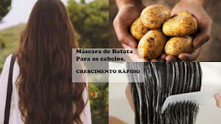 Máscara de batata para crescimento dos cabelos