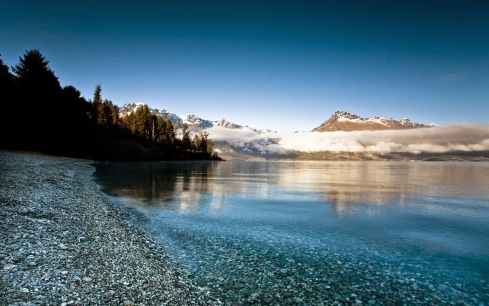 Vivid and Remote Azure Lake in Canada