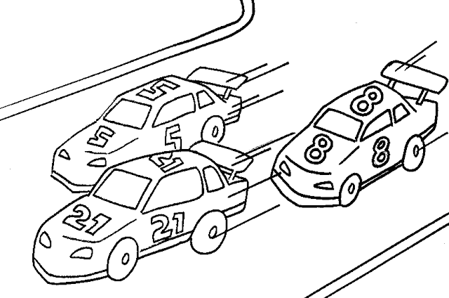 dibujos de coches de carreras para imprimir y colorear