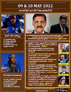 Daily Malayalam Current Affairs 09-10 May 2022