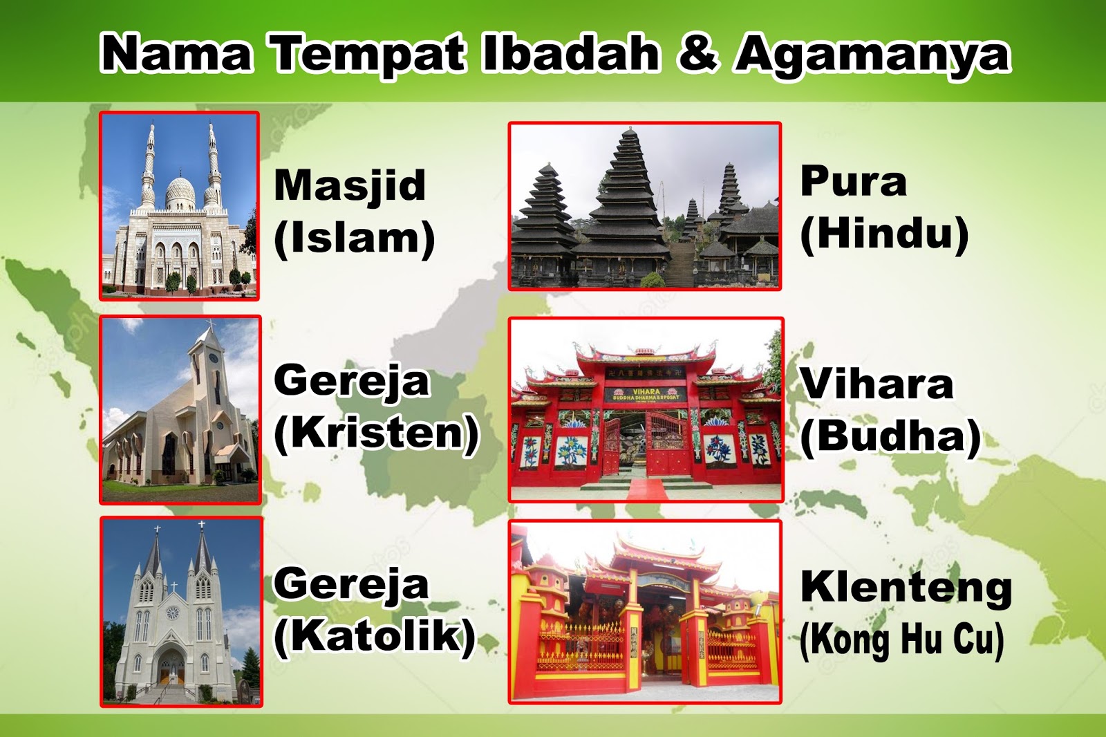 Gambar Tempat Ibadah Agama Indonesia Gambar Con