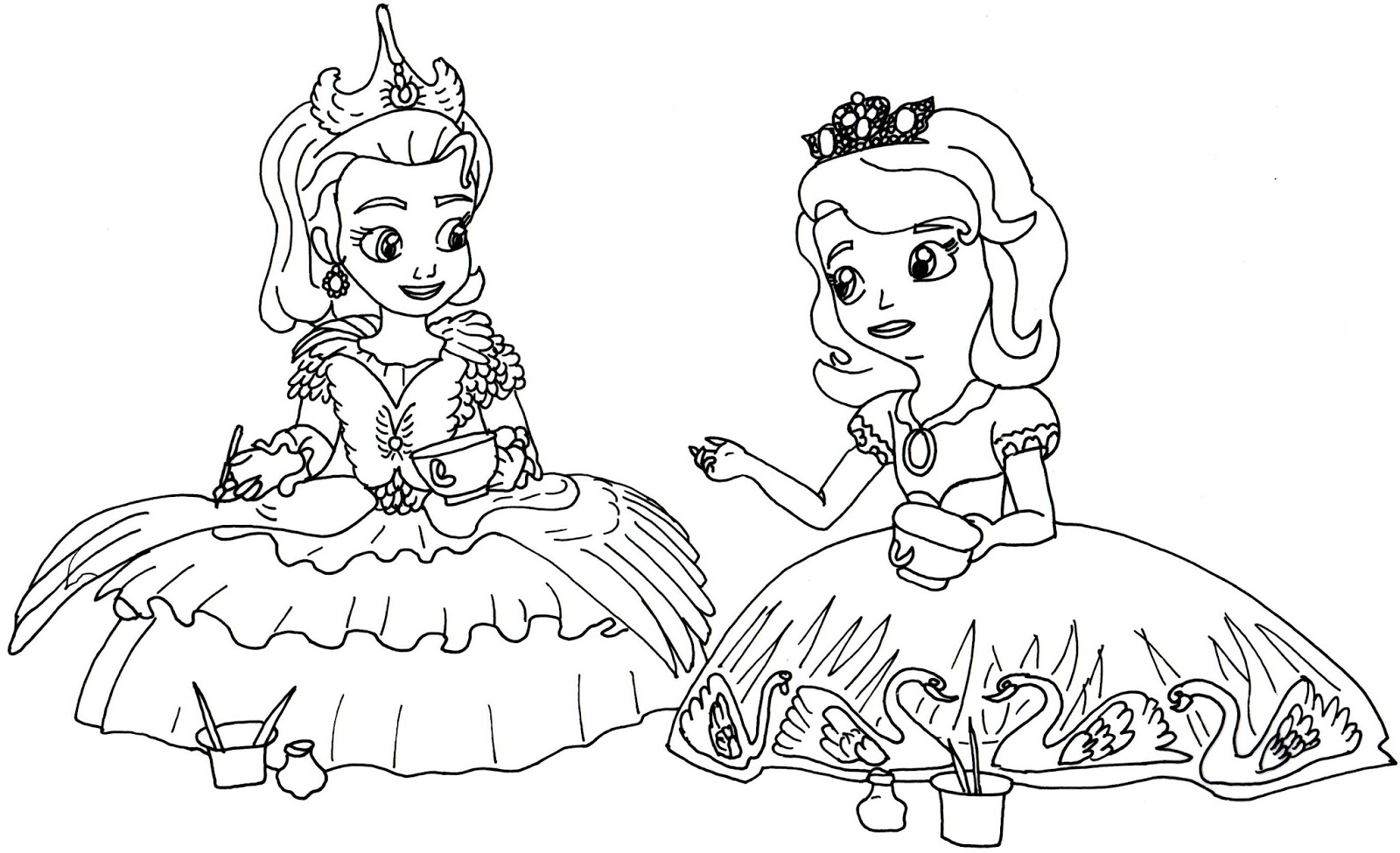 Download Sofia The First Coloring Pages: Tea for Too Many - Sofia ...