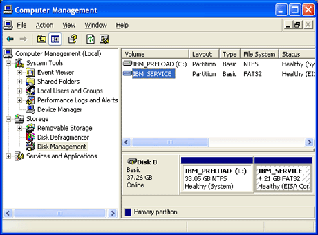Window 7 HDD Patrtition