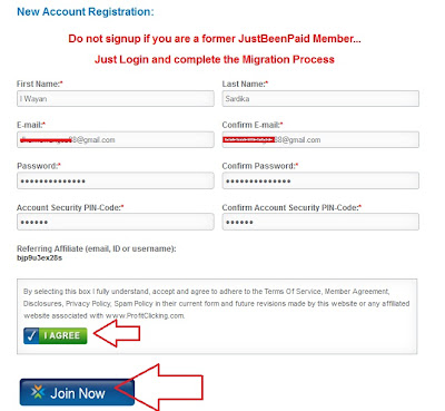 Cara Join Profit Clicking,cara mendaftar di proficlicking,profit cliking 4 sukses,tips sukses di profitclicking