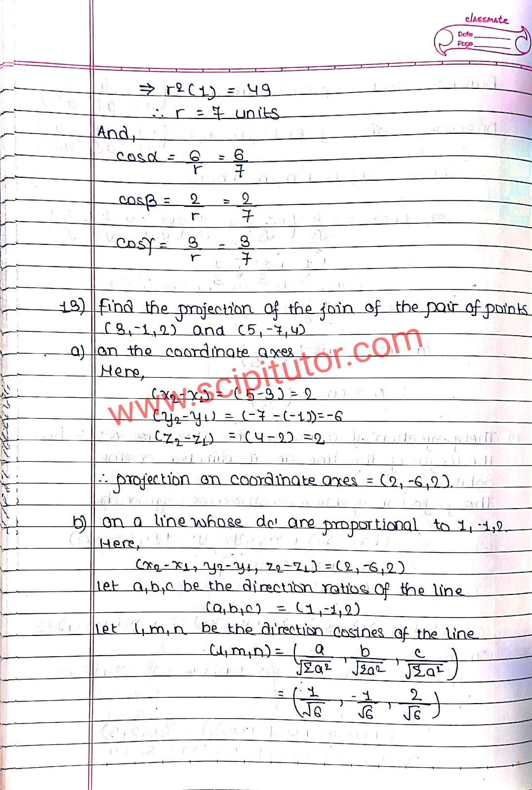 Class 12 Coordinates in Space Exercise 2 Solutions