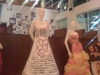 2 of the dresses on display at the Arclight, Hollywood