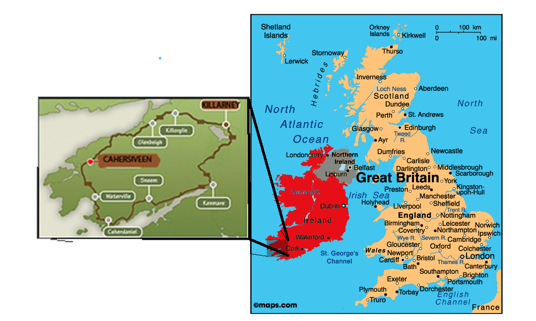 map of ireland as gaeilge. Southern Ireland, known as