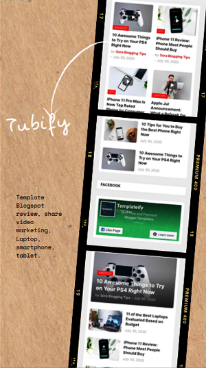 template blogspot tubify review share video marketing