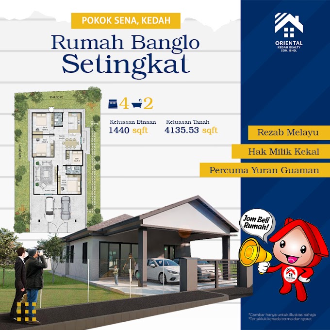 Projek perumahan baru di Pokok Sena, Kedah dengan deposit serendah RM500 sahaja
