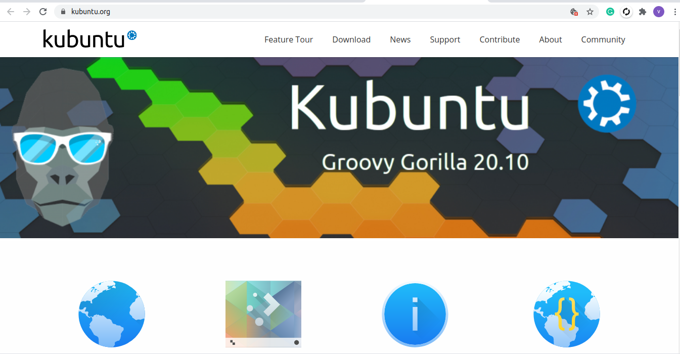Kubuntu home page