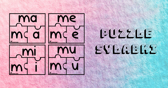 puzzle sylaby litery dla dzieci