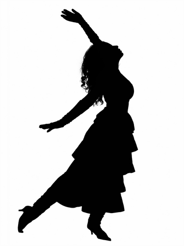 people dancing silhouette. people dancing silhouette.