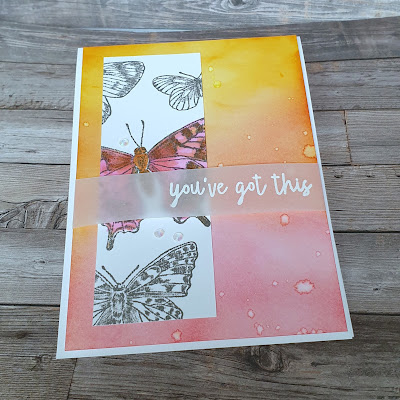 Butterfly Brilliance stampin up background stamp blended background card