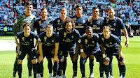 REAL MADRID C. F. Temporada 2019-20. Courtois, Sergio Ramos, Kroos, Varane, Casemiro y Benzema; Odriozola, Gareth Bale, Marcelo, Vinicius y Modric. REAL CLUB CELTA DE VIGO 1 (Iker Losada) REAL MADRID C. F. 3 (Benzema, Kroos, Lucas Vázquez). 17/08/2019. Campeonato de Liga de 1ª División, jornada 1. Vigo, Pontevedra, estadio de Balaídos.