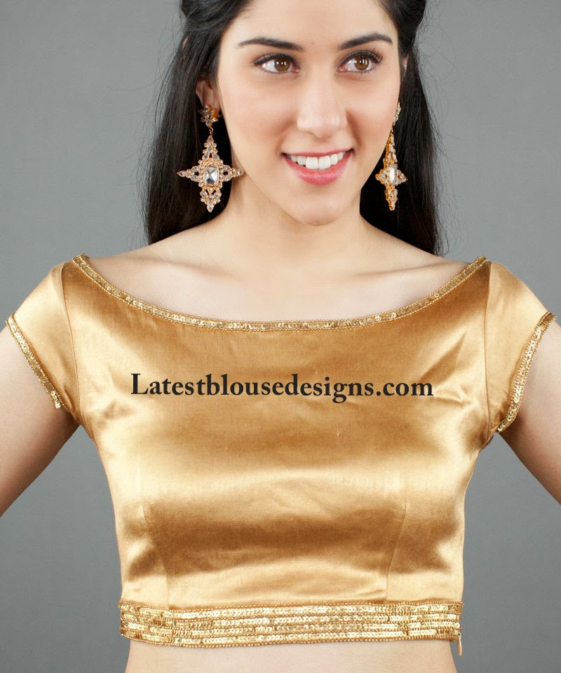 boat neck saree blouse