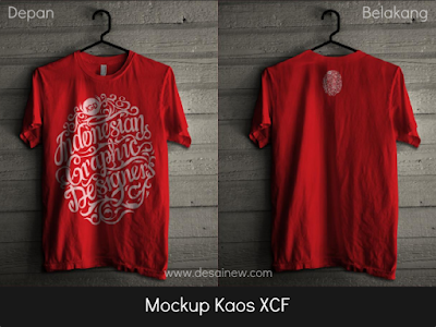 Free Download Mockup T-shirt Kaos XCF
