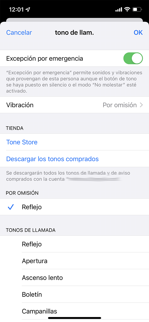 Excepción de emergencia en iPhone - como activarlo