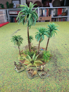 Jungle terrain and Japanese figures for scale