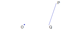 Example 1: Question: Find the image of line PQ under the rotation through +90° about O.