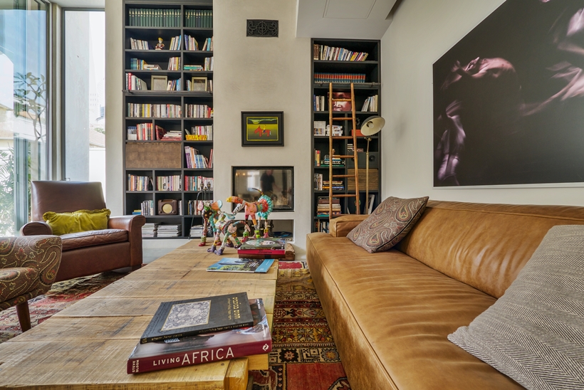 Living room in the Townhouse decorated in the style of old Neve Tzedek, Israel