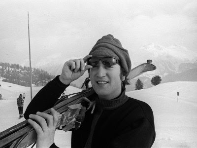 john lennon, skiing