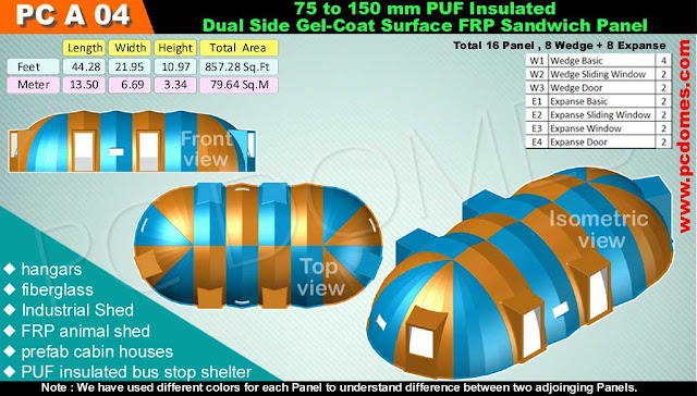 Eco-friendly fiber glass dome houses