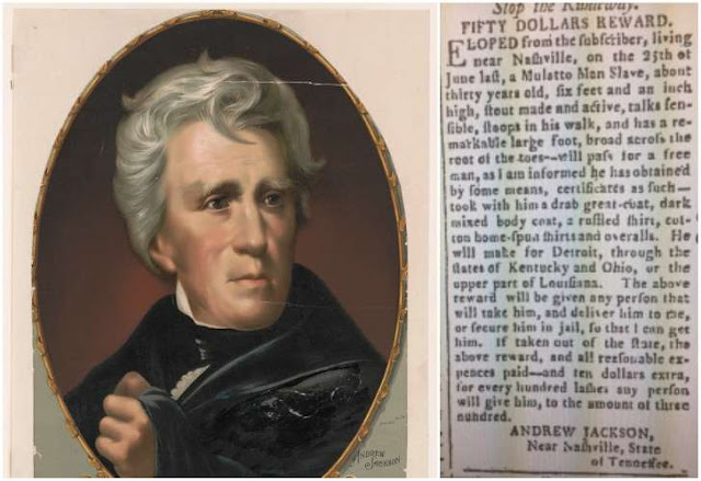 Hunting down runaway slaves: The cruel ads of Andrew Jackson and ‘the master class’