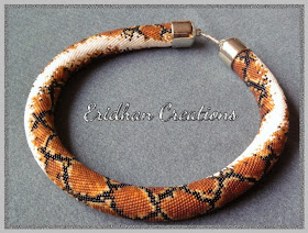 snake - beaded crochet necklace 