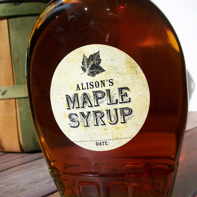 custom maple syrup stickers