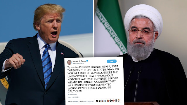 Donald  Trumps varning till Iran: Hota aldrig USA