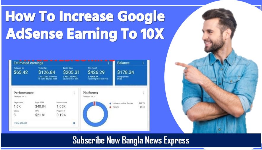 Increase AdSense CTR CPC ,Ad Setup Bangla, How to Increase Adsense CPC on your Blog, How To Increase Google Adsense Earning To 10X , Earn $1 Per Click From Google