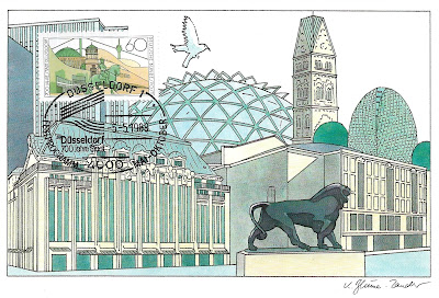 Carte maximum "les 700 ans de Düsseldorf" - Allemagne 1988