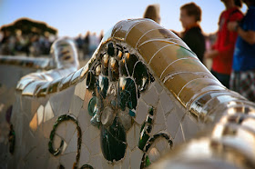 Serpentine bench by Gaudi in Park Guell