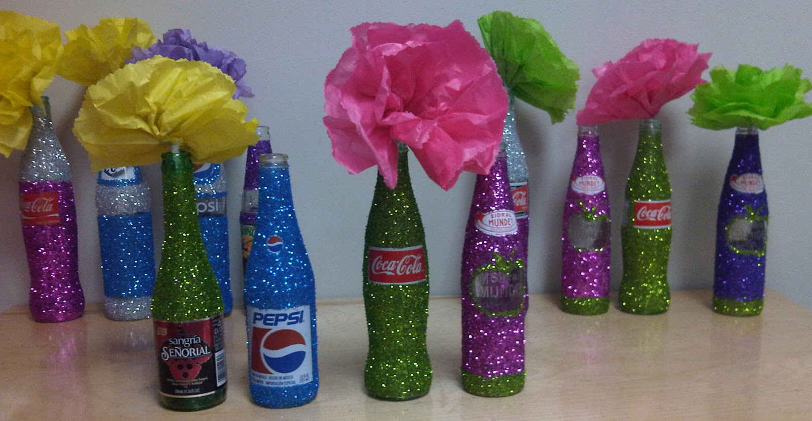  mexican  bling bottles for table decorations  WIP