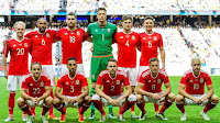 SELECCIÓN DE GALES - Temporada 2015-16 - Jonny Williams, Ashley Williams, Sam Vokes, Wayne Hennessey, Ben Davies y James Chester; David Vaughan, Neil Taylor, Chris Gunter, Andy King y Aaron Ramsey - SUECIA 3 (Emil Forsberg, Mikael Lustig, John  Guidetti) GALES 0 - 05/06/2016 - Partido internacional amistoso - Solna, Estocolmo, Suecia, Friends Arena