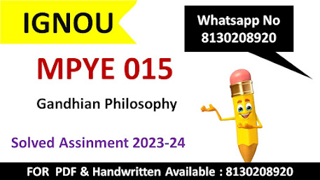 Mpye 015 solved assignment 2023 24 pdf; Mpye 015 solved assignment 2023 24 ignou