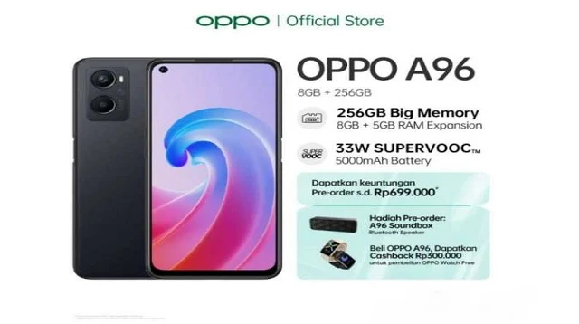 Spesifikasi dan Harga HP OPPO A96