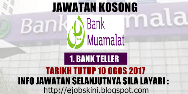 Jawatan Kosong PT Bank Muamalat Indonesia Tbk - 10 Ogos 2017