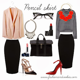 How to style a pencil skirt, Fashion and Cookies, fashion blogger