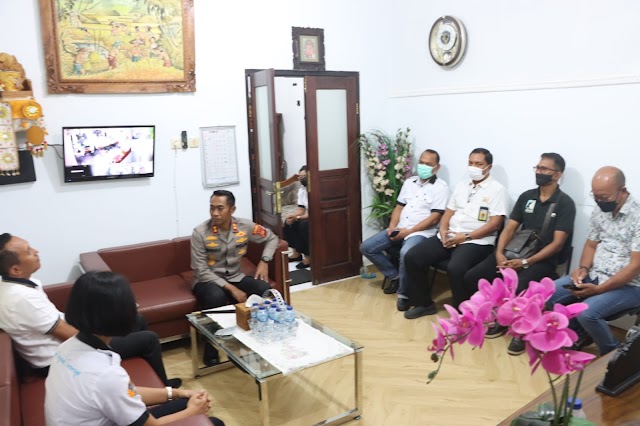 Silaturahmi Kapolres Klungkung dengan Kepala Kantor BPN Kab Klungkung