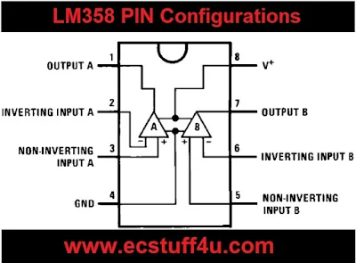 LM358 pin configurations