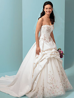 The Wedding Gown Dresses  with accents bank.