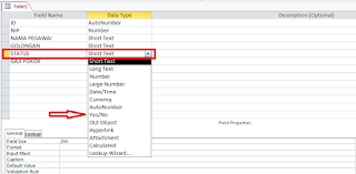 Cara Mengubah Jenis Field Microsoft Access