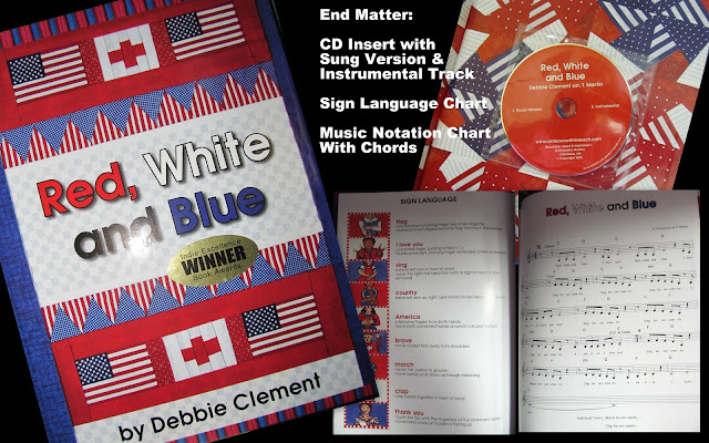 photo of: "Red, White and Blue" picture book by Debbie Clement